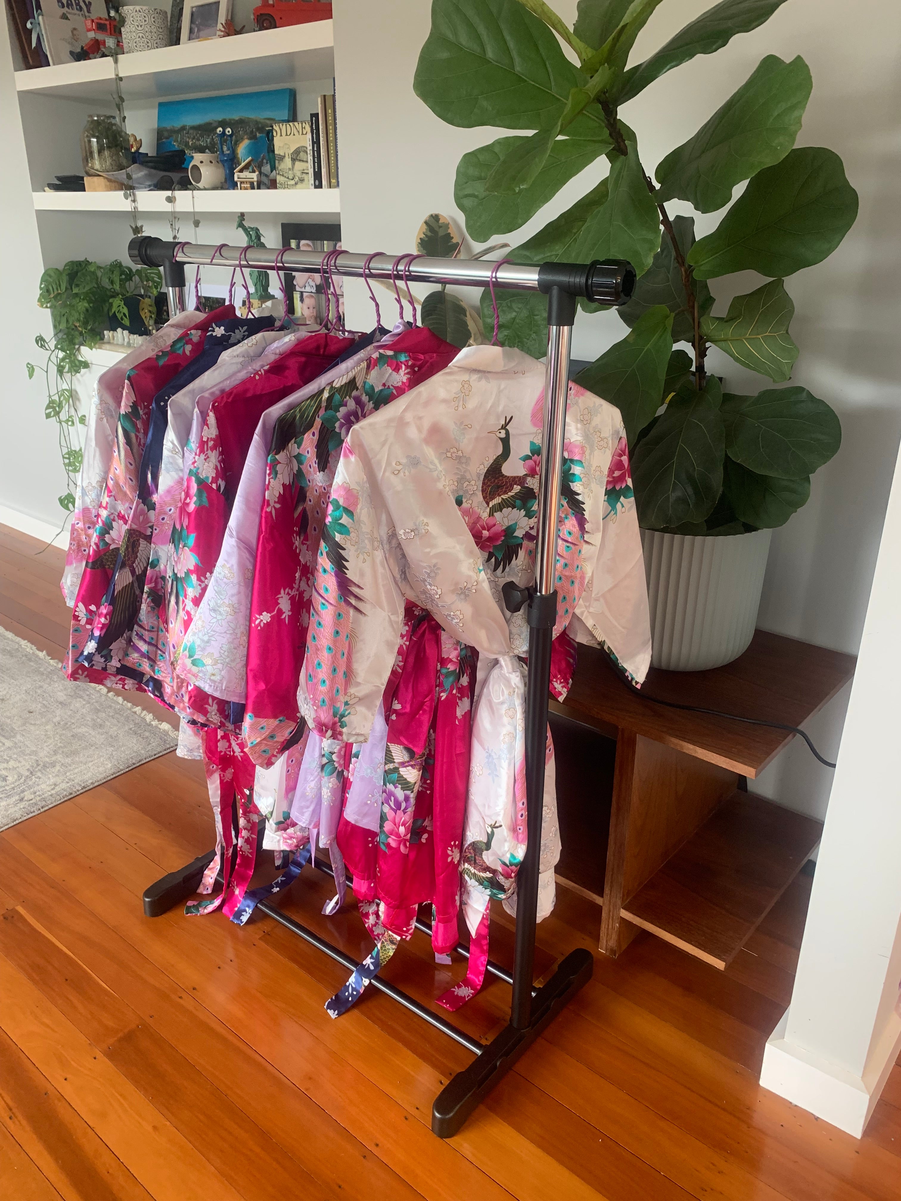 Silk robe hire for pamper parties in Wellington