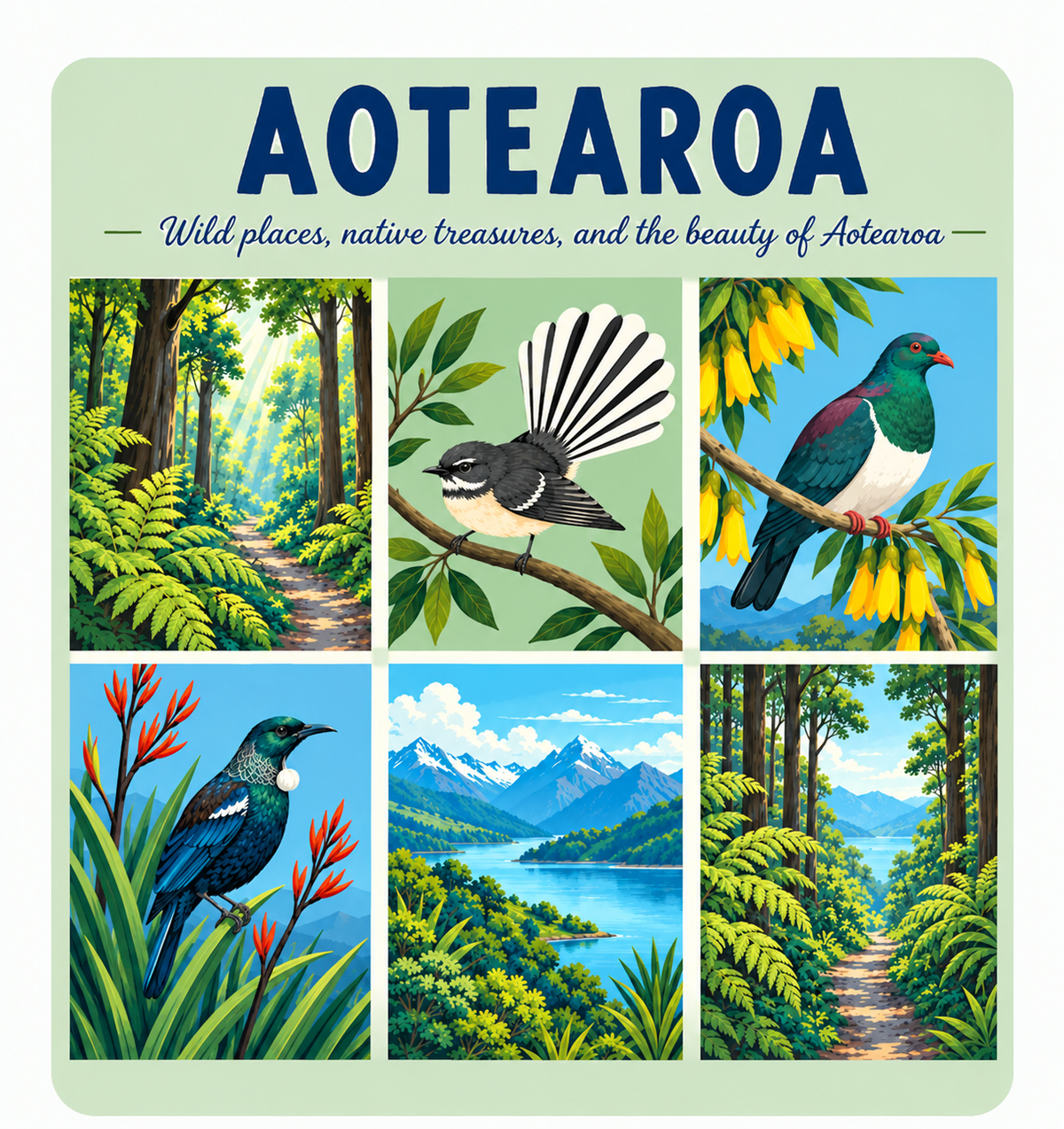 Aotearoa NZ inspired paint templates for DIY Wellington paint and sip parties