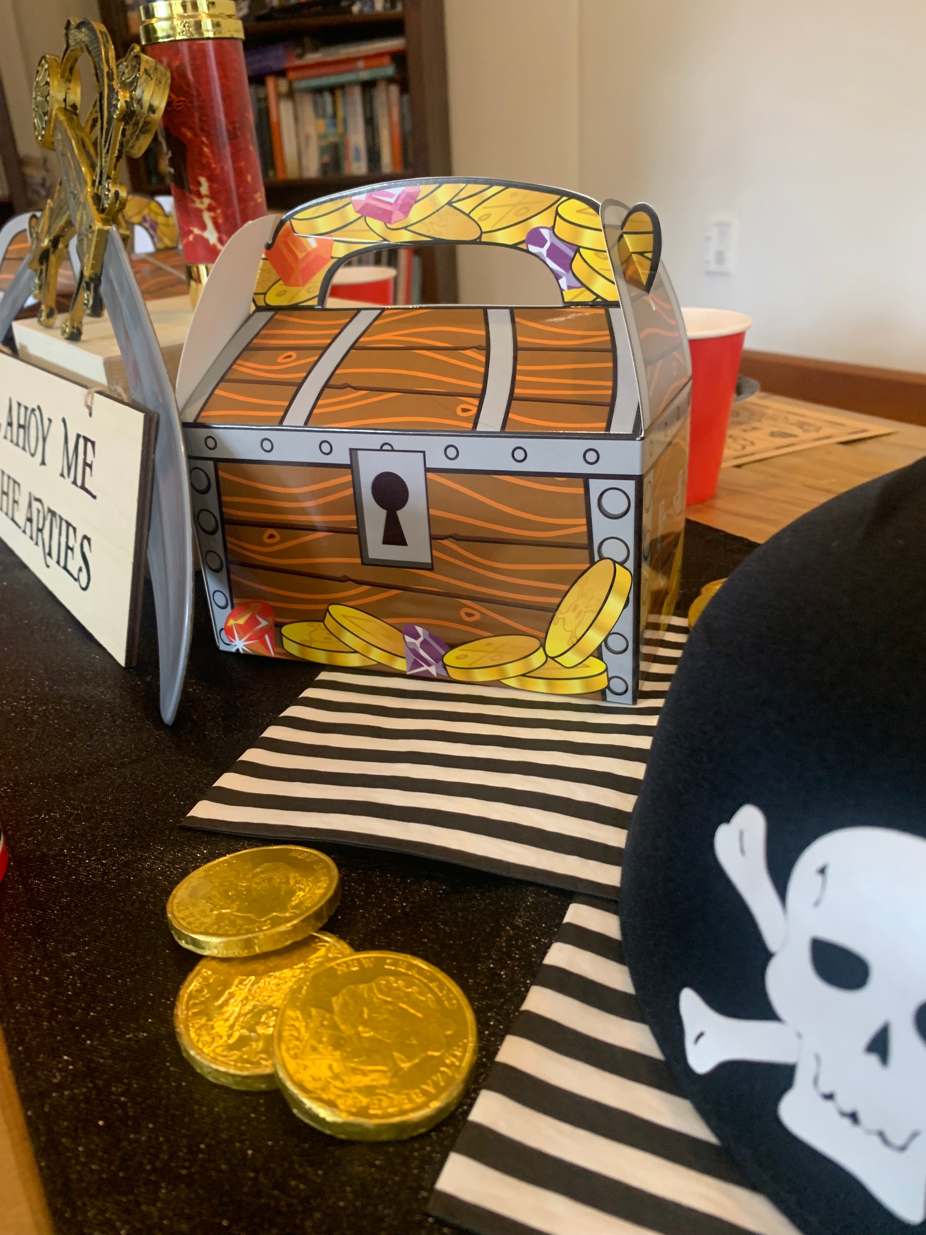 Pirate themed picnic setup Wellington kids party