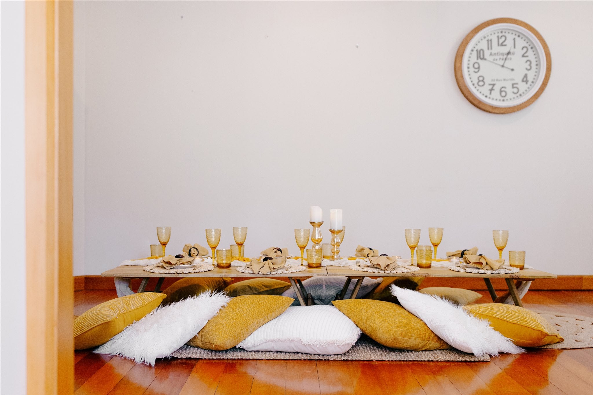 Tablescaping picnic setups Wellington boutique mustard theme