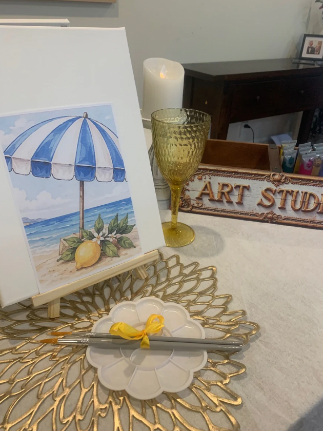 Italian Riviera inspired paint templates for your Paint and Sip party anywhere in the Wellington region