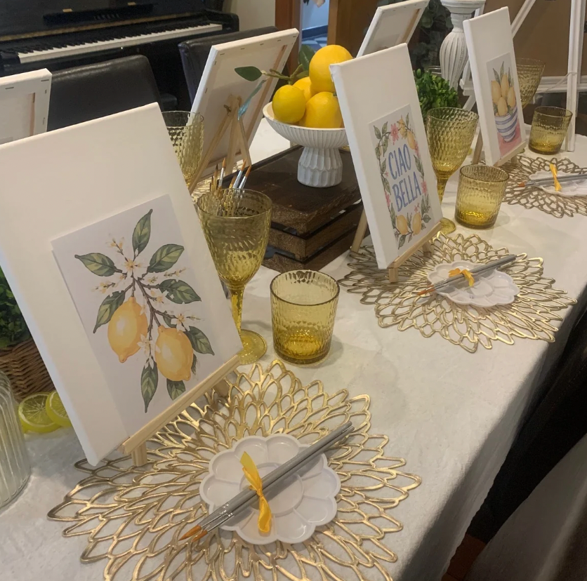 AMALFI GALLERY PAINT & SIP PARTY SETUP - WELLINGTON