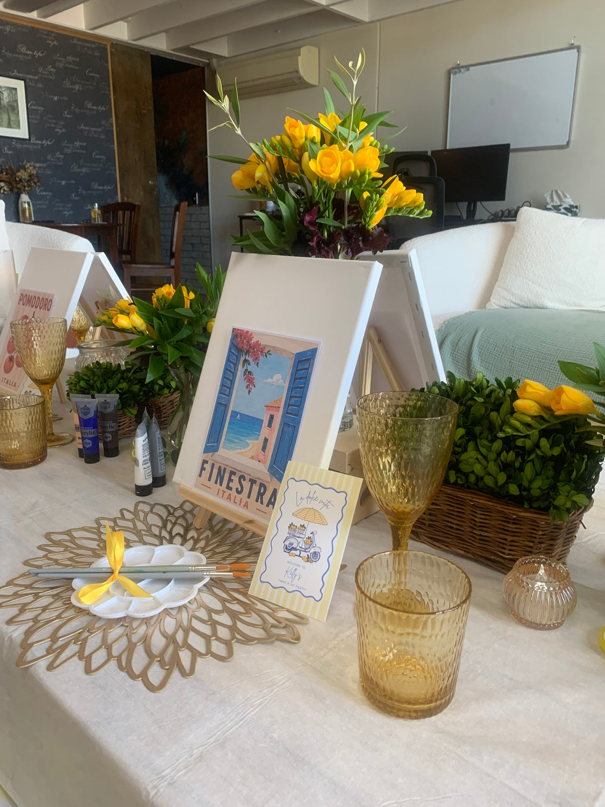 Amalfi style picnic paint party Wellington