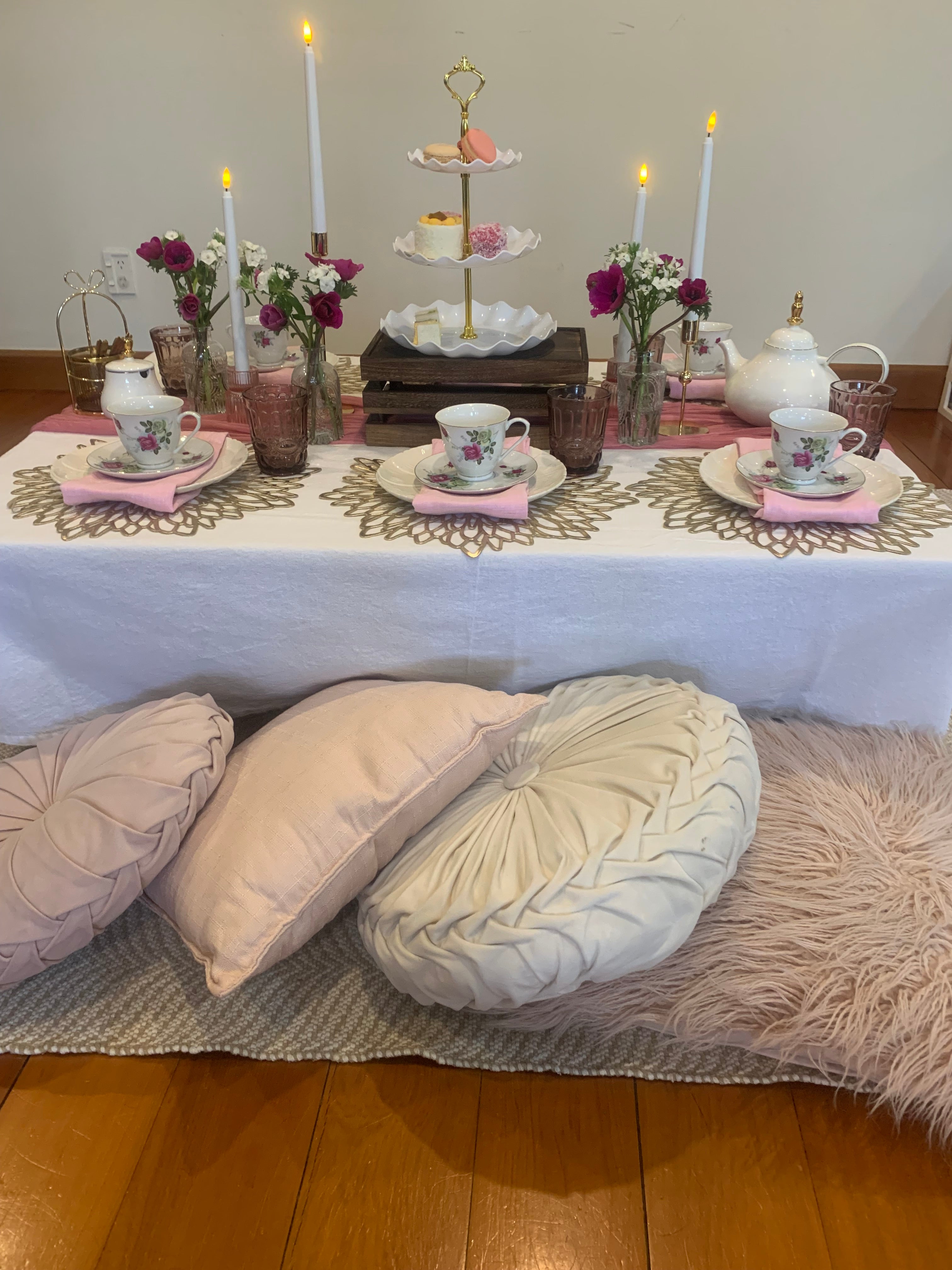 Luxury high tea party setup in your home anywhere in Wellington