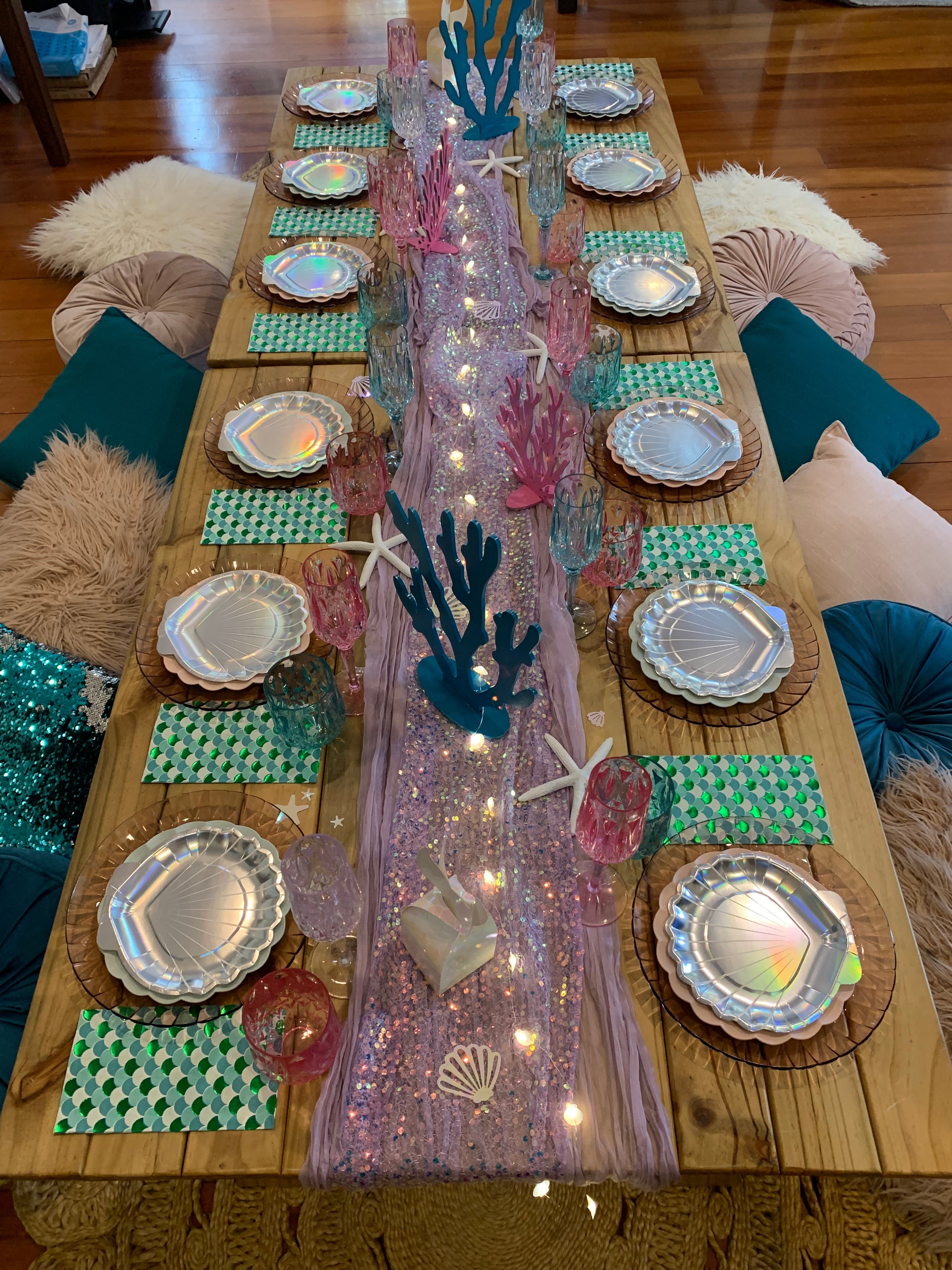 Mermaid themed turquoise and pink gorgeous picnic Wellington