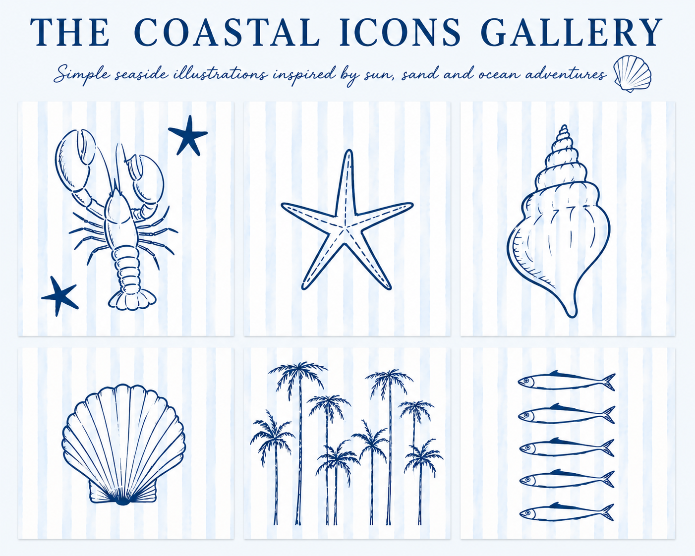Hamptons style blue DIY paintings for a gorgeous blue coastal Sip and Paint party in Wellington
