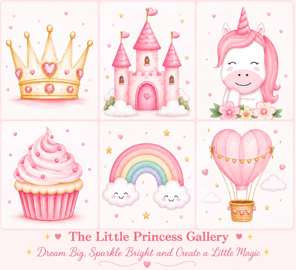 Pretty in pink our little princess and unicorn art painting templates are perfect for all your budding little artists.